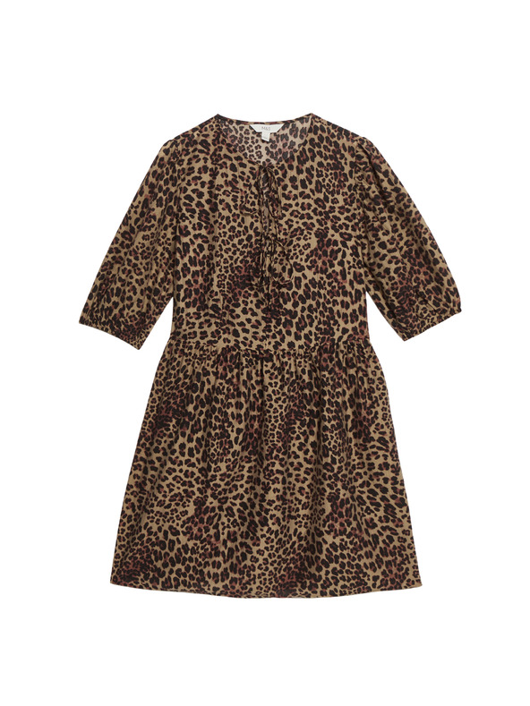 Marks & Spencer Mini šaty so zvýrazneným pásom a leopardou potlačou, s vysokým podielom lyocellu Marks & Spencer hnedá