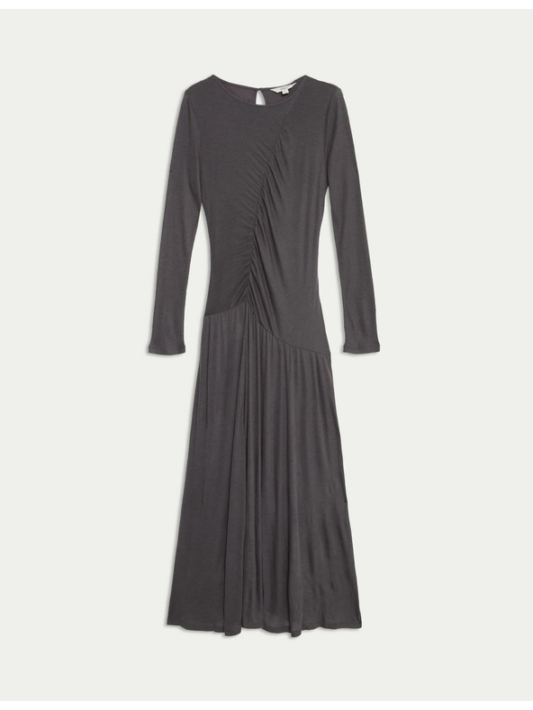 Marks & Spencer Marks & Spencer siva mrežasta midi obleka iz džersija s stebričkastim izrezom in rjuhami