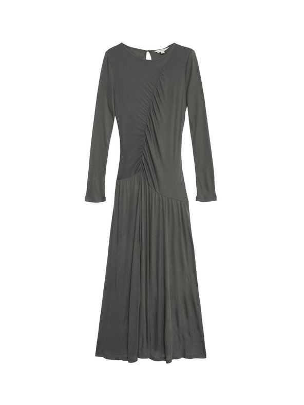 Marks & Spencer Marks & Spencer siva mrežasta midi obleka iz džersija s stebričkastim izrezom in rjuhami