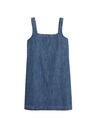 Marks & Spencer Padajoča mini obleka iz džinsa iz čistega bombaža Marks & Spencer mornarsko modra