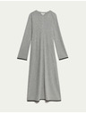 Marks & Spencer Marks & Spencer siva midi obleka iz džersija z okroglim izrezom