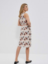 Moodo Bež ženska vzorčasta obleka Moodo
