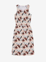 Moodo Bež ženska vzorčasta obleka Moodo