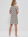 Moodo Bela ženska vzorčasta obleka Moodo