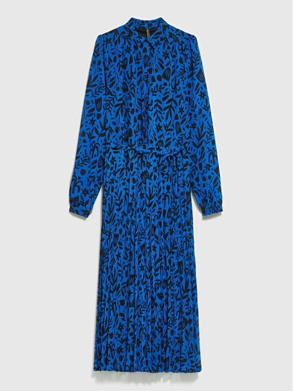 Moodo Črno-modra ženska cvetlična obleka Moodo