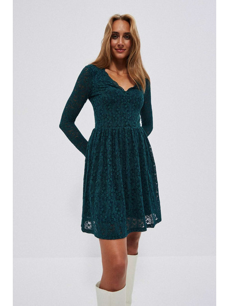 Moodo Zelena čipkasta obleka za ženske Moodo