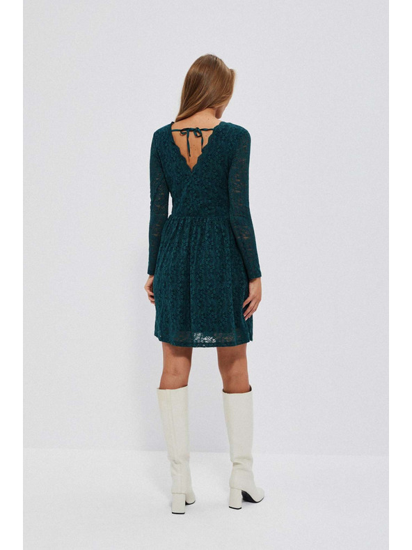 Moodo Zelena čipkasta obleka za ženske Moodo