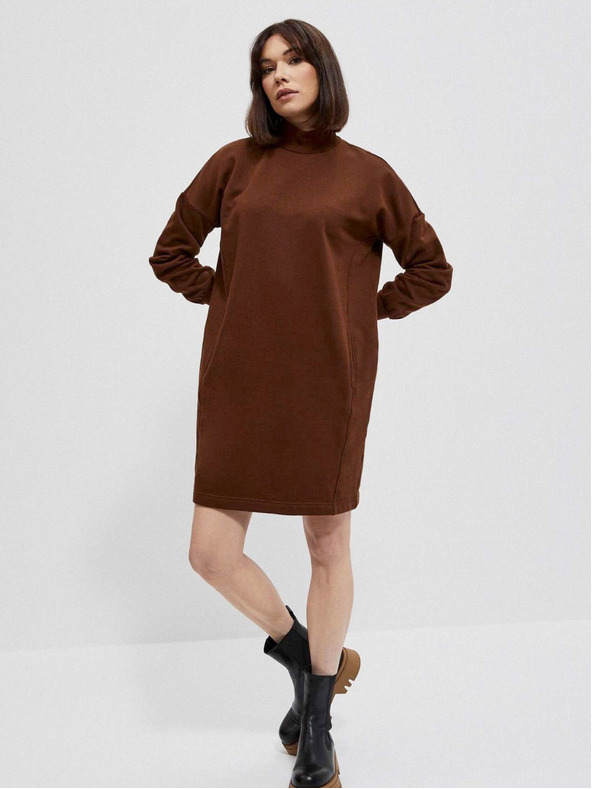 Moodo Rjava ženska obleka Moodo