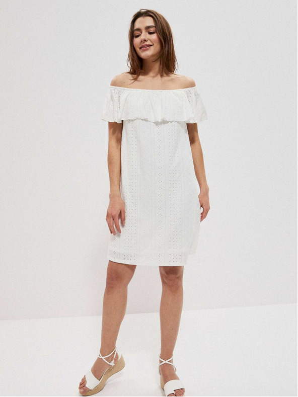 Moodo Bela ženska obleka Moodo