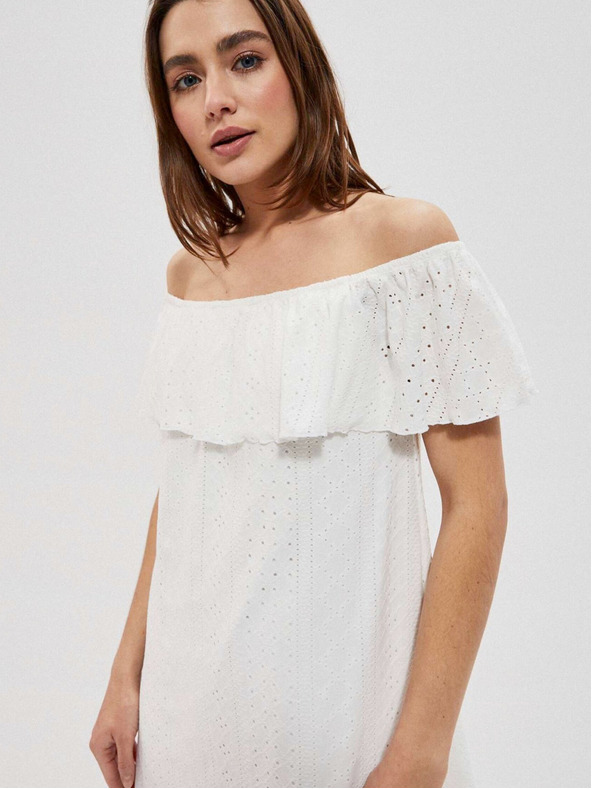 Moodo Bela ženska obleka Moodo