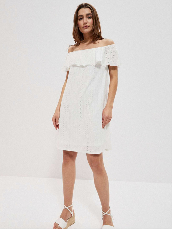 Moodo Bela ženska obleka Moodo