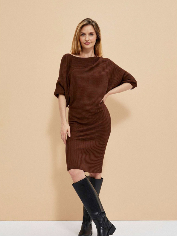 Moodo Rjava ženska obleka Moodo