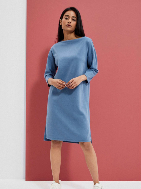 Moodo Modra ženska obleka Moodo