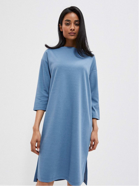 Moodo Modra ženska obleka Moodo