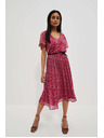 Moodo Roza ženska cvetlična obleka Moodo