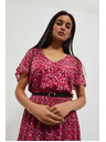 Moodo Roza ženska cvetlična obleka Moodo