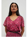Moodo Roza ženska cvetlična obleka Moodo