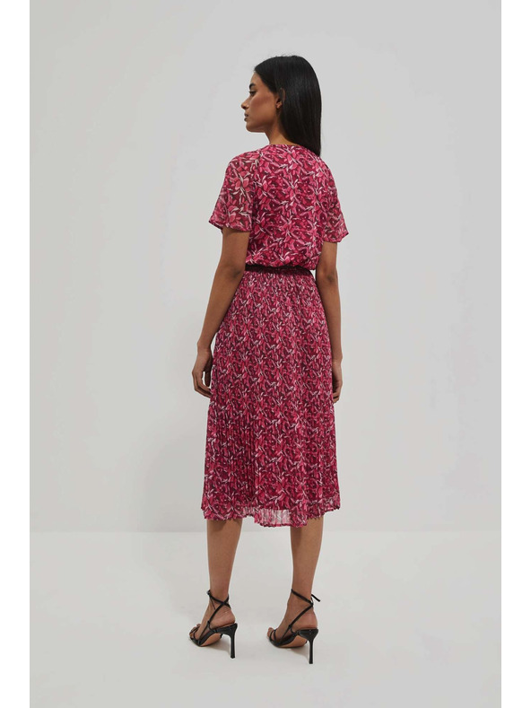Moodo Roza ženska cvetlična obleka Moodo