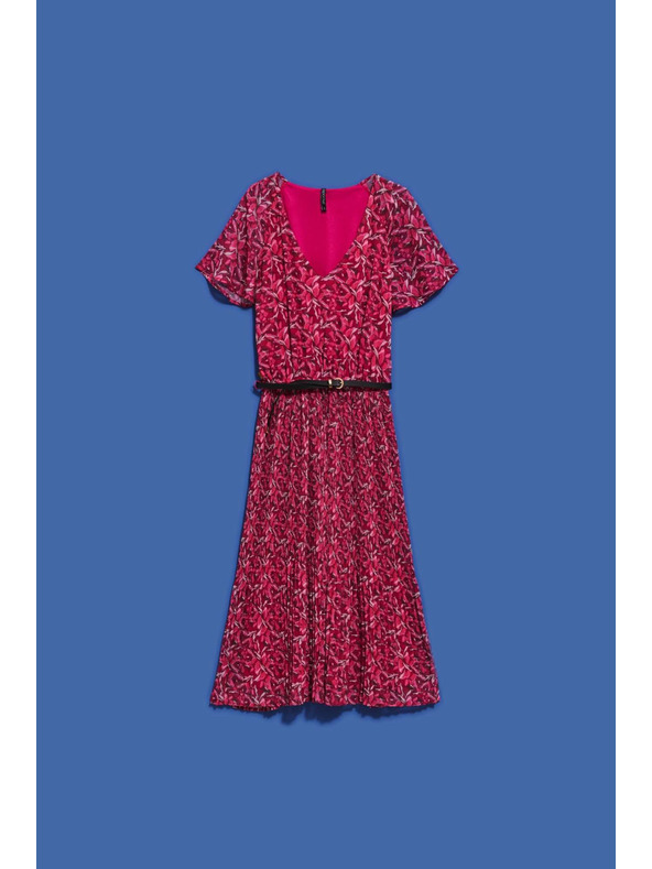 Moodo Roza ženska cvetlična obleka Moodo