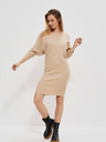 Moodo Bež ženska obleka Moodo