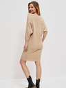 Moodo Bež ženska obleka Moodo