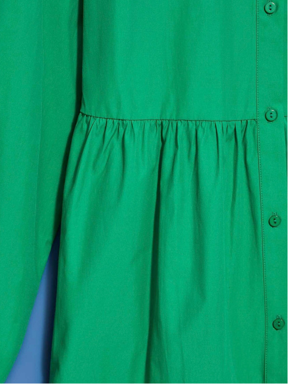 Moodo Zelena ženska srajčna obleka Moodo