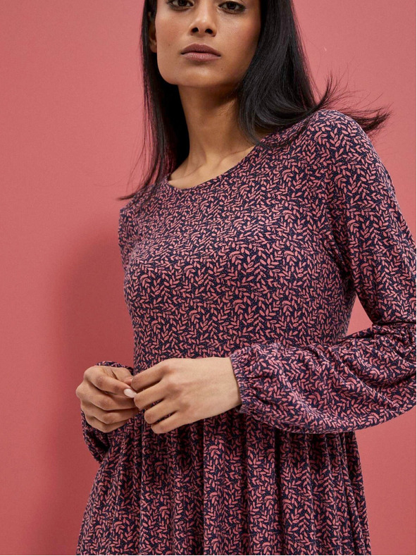 Moodo Roza ženska cvetlična obleka Moodo