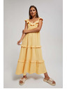 Moodo Rumena ženska obleka Moodo