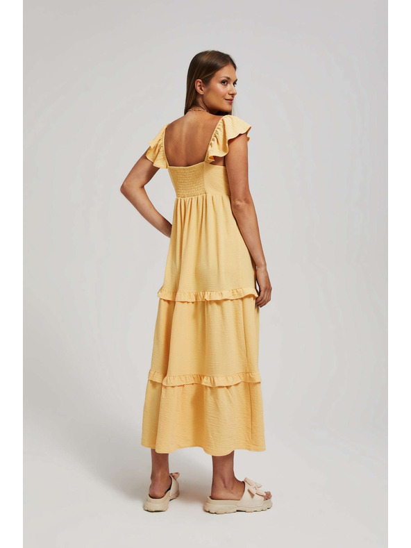 Moodo Rumena ženska obleka Moodo