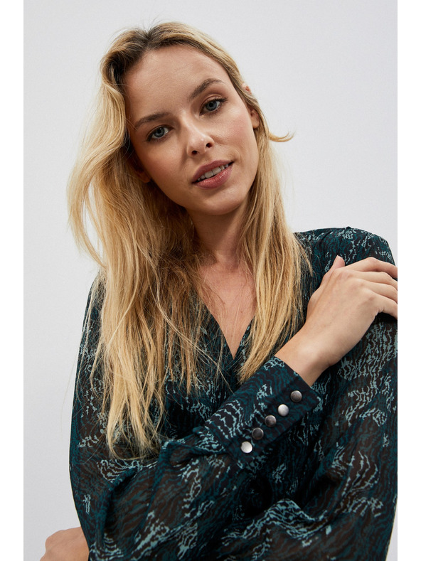 Moodo Zelena ženska obleka Moodo