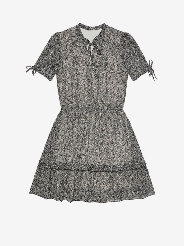 Moodo Črna ženska vzorčasta obleka Moodo