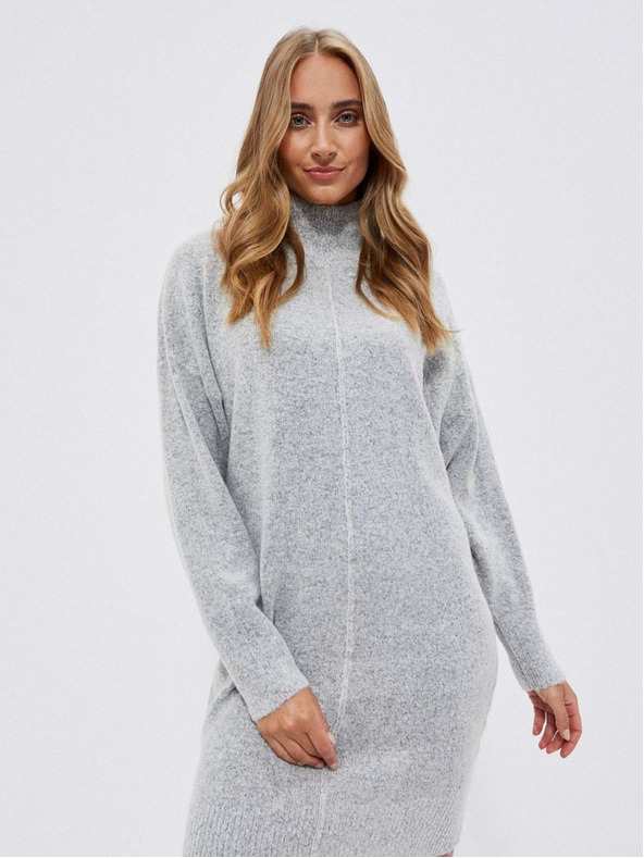 Moodo Svetlo siva ženska obleka Moodo