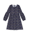 Moodo Temno modra ženska cvetlična obleka Moodo