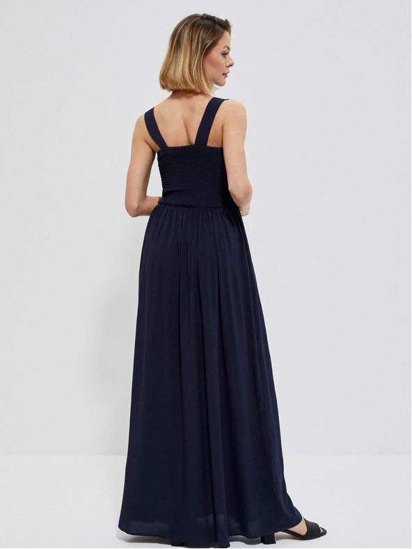 Moodo Temno modra ženska obleka Moodo