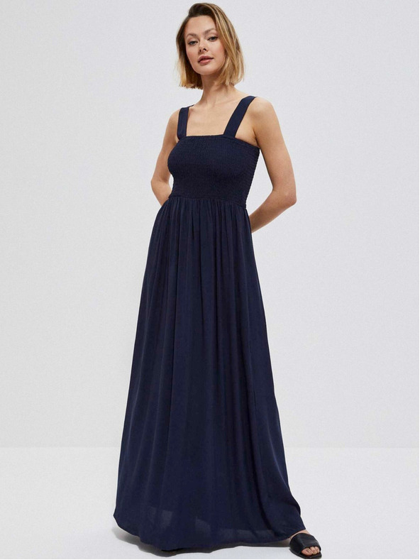 Moodo Temno modra ženska obleka Moodo