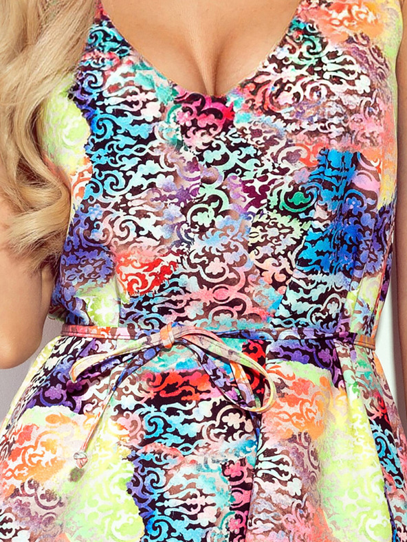 numoco Obleka z izrezom v obliki trapeza - Numoco Barvni vzorec