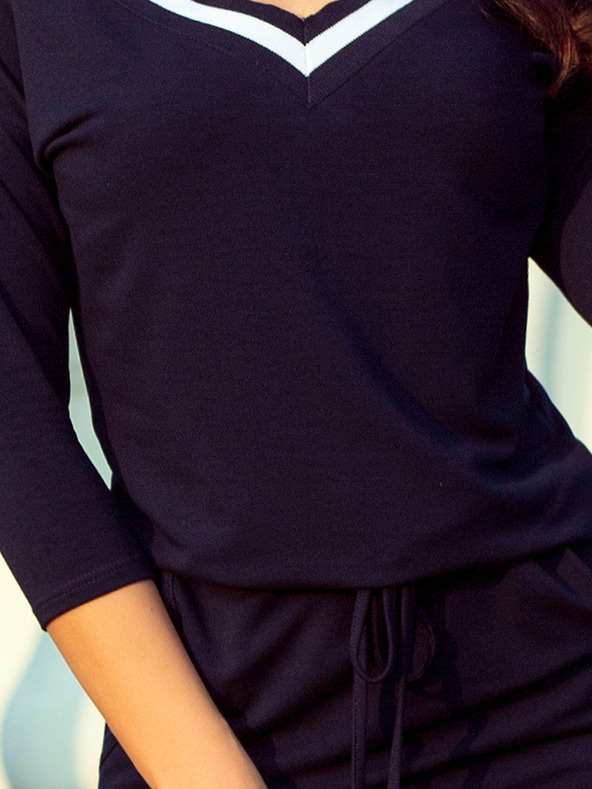 numoco Športna obleka z obrobo - temno modra Numoco