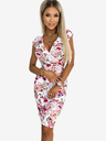 numoco Prilegajoča se obleka z izrezom v obliki svinčnika - roza in vijolični cvetovi Numoco BOYKA