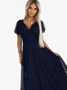 numoco NASTIA Dolga obleka z dekoltejem in kratkimi rokavi - mornarsko modra Numoco