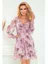 numoco Numoco Roza ženska cvetlična obleka iz šifona