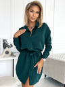 numoco Srajčna obleka z gumbi - zelena Numoco