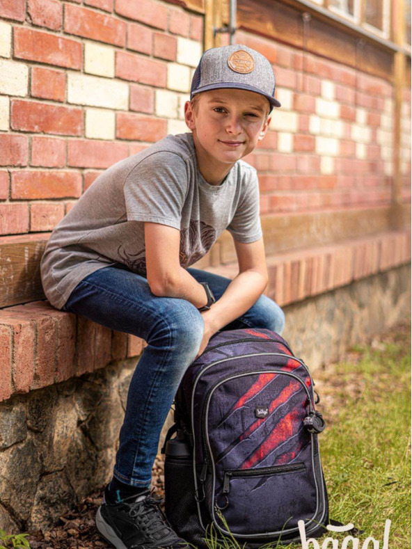 BAAGL  Siva 3 kompleti core lava: nahrbtnik, peresnica, torba Baagl