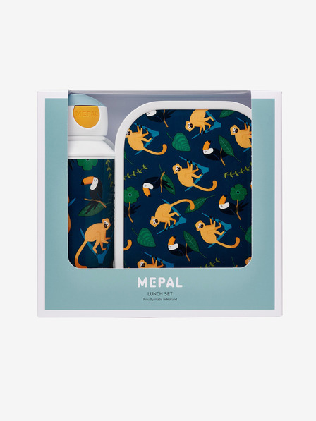 Mepal Mepal Campus Jungle temno modra otroška posoda za prigrizke z vzorcem