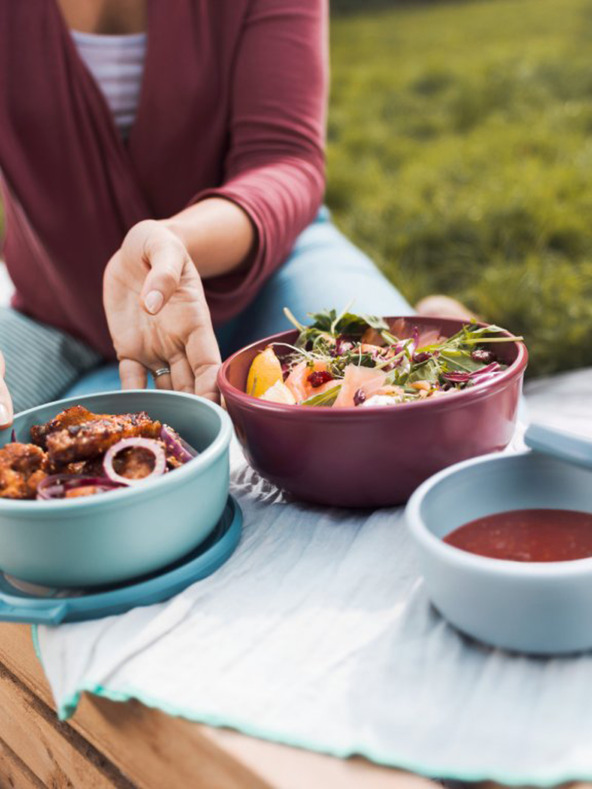 Mepal Set belih posod Mepal Cirqula Nordic White (3 kosi)