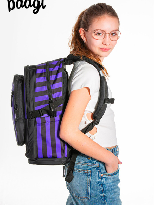 BAAGL  Črni šolski nahrbtnik Cubic Wednesday Baagl