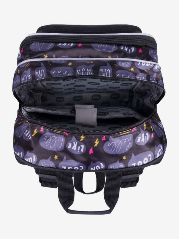 BAAGL  Črni kubični šolski nahrbtnik Sneakers Baagl