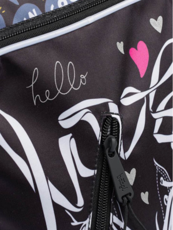 BAAGL  Črni kubični šolski nahrbtnik Sneakers Baagl