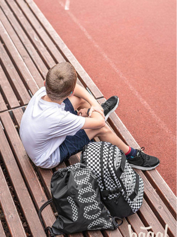 BAAGL  Črni šolski nahrbtnik Skate Ska Baagl