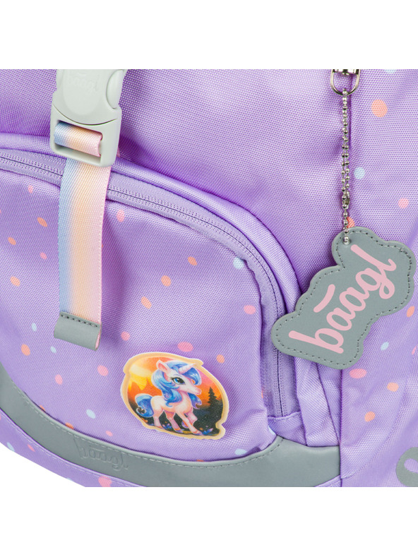 BAAGL  Vijolični šolski nahrbtnik Airy Pets Baagl