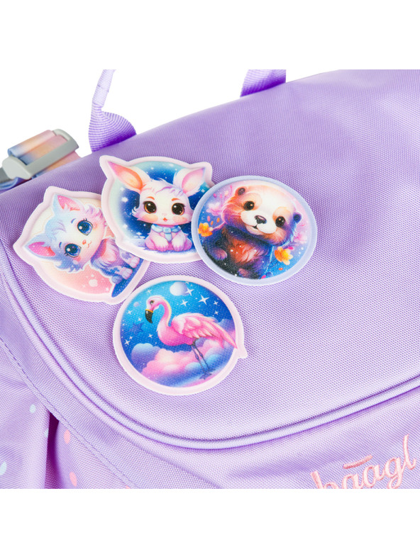 BAAGL  Vijolični šolski nahrbtnik Airy Pets Baagl